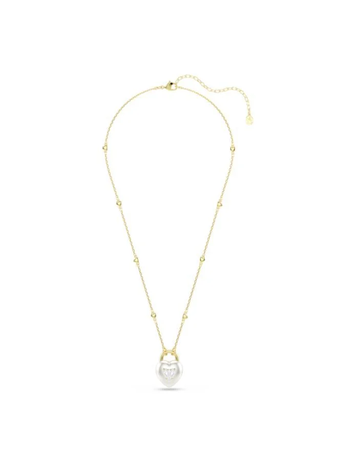 SWAROVSKI Idyllia White Crystal Gold Tone Plated Pendant Necklace